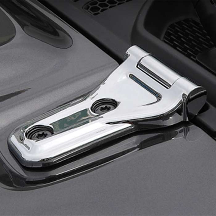 4PCS Car Chrome ABS Engine Hood Hinge Cover Trim for Wrangler JL 2018-2020