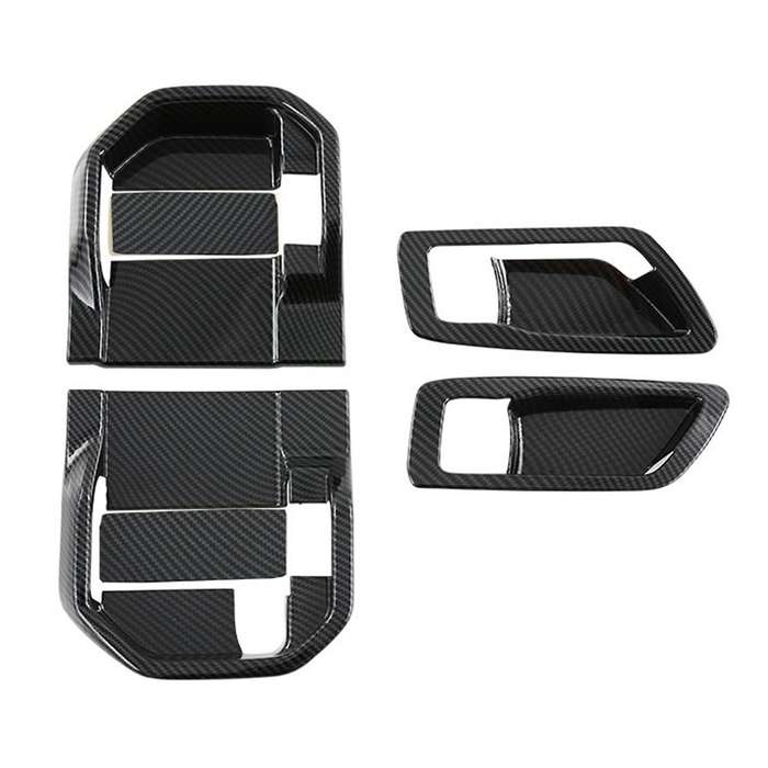 4PCS Car Door Handle Bowl Protector Cover Trim Carbon Fiber ABS Accessories for Sienna 2022