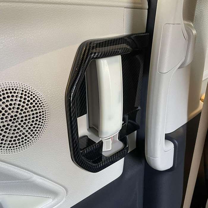 4PCS Car Door Handle Bowl Protector Cover Trim Carbon Fiber ABS Accessories for Sienna 2022