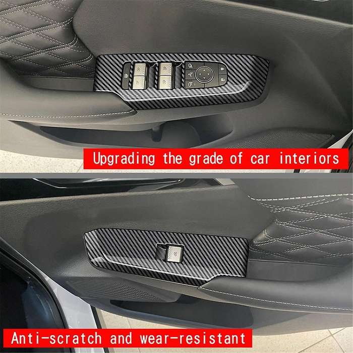 4pcs Car Door Window Lift Button Panel Cover Interior Door Panels Trim for 2022+ Lhd,b