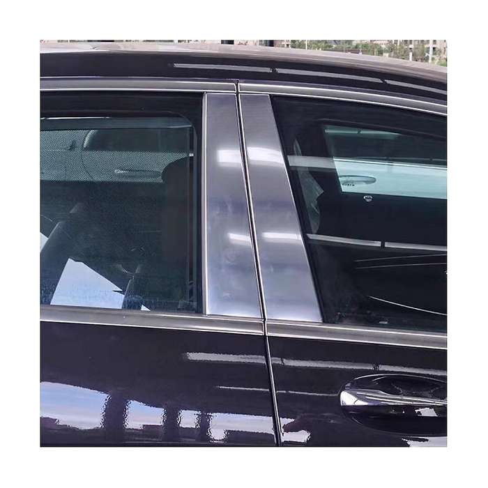 4Pcs Car Door Window B Pillar Trim Panel for E Class 2016-2023 Center Post Aluminum Bright Strip St
