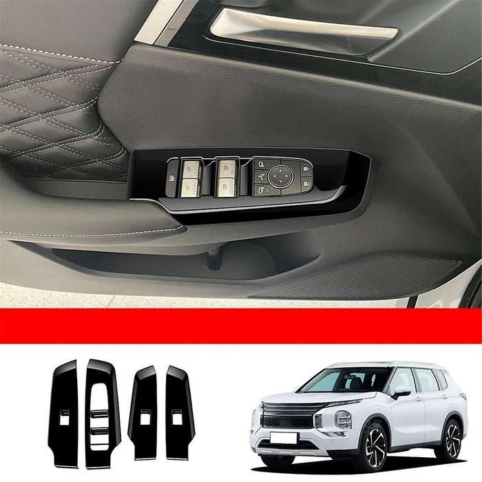 4pcs Car Door Window Lift Button Panel Cover Interior Door Panels Trim for 2022+ Lhd,a