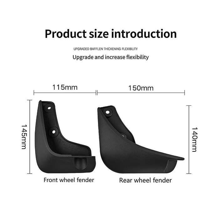 4pcs Car Flaps for Picanto 2011-2018 Mudguards Guard Flap Splash Flaps Accessories
