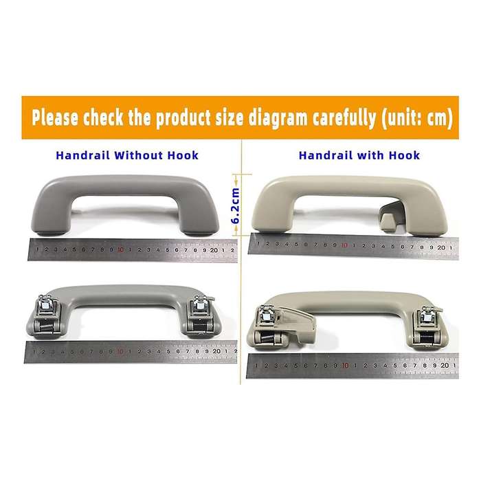 4Pcs Car Inner Roof Armrest Ceiling Pull Handle Door Safety Handle with Hook 74610-52020 for Dark Gr