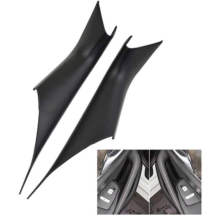 4Pcs Car Interior Black Door Armrest Pull Handle Protective Cover Trim for - 5 Series G30 G38 2018-2