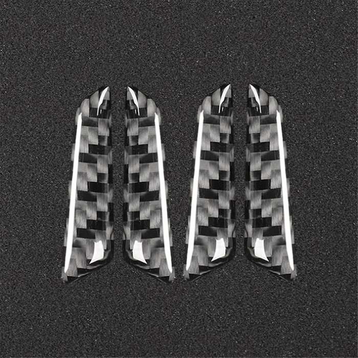 4Pcs Car Seat Adjust Button Cover Sticker Carbon Fiber Trim Auto Anti-Scratch Accessories for A4 B9