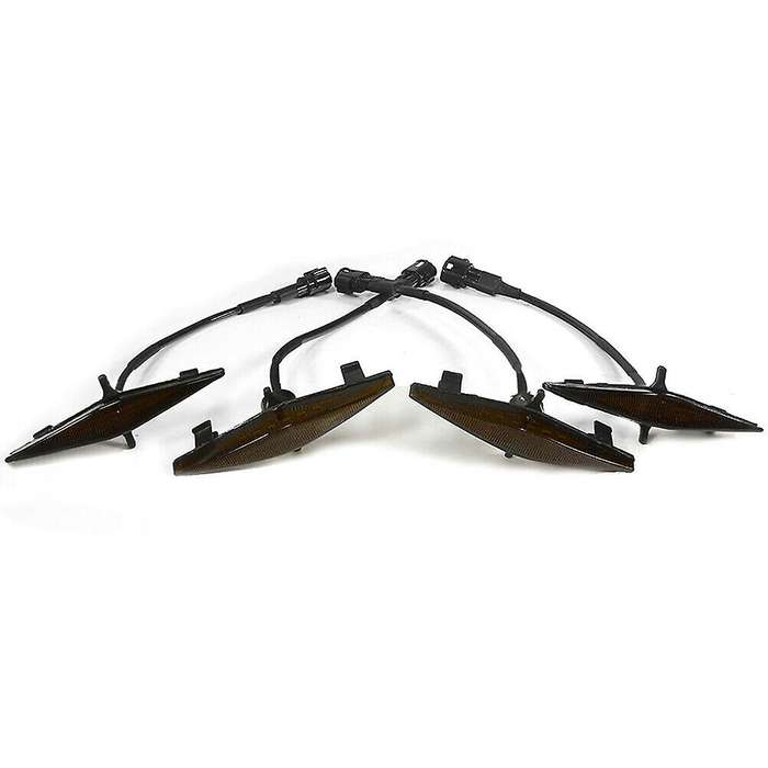 4PCS Car Smoked Lens Front Grille Amber LED Lights Kit for 4Runner 2014-2019