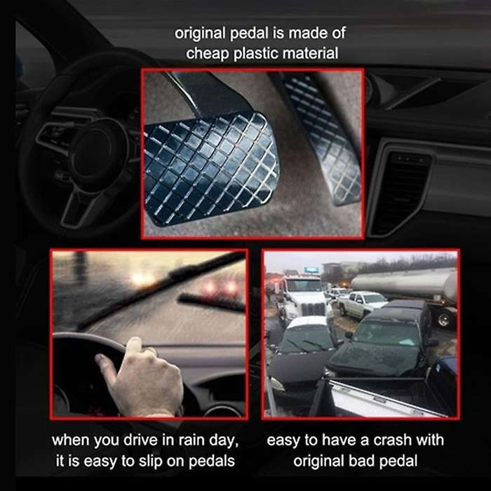 4Pcs Car Stainless Gas Brake Pedal Clutch Pedal for MK5 Golf 5 6