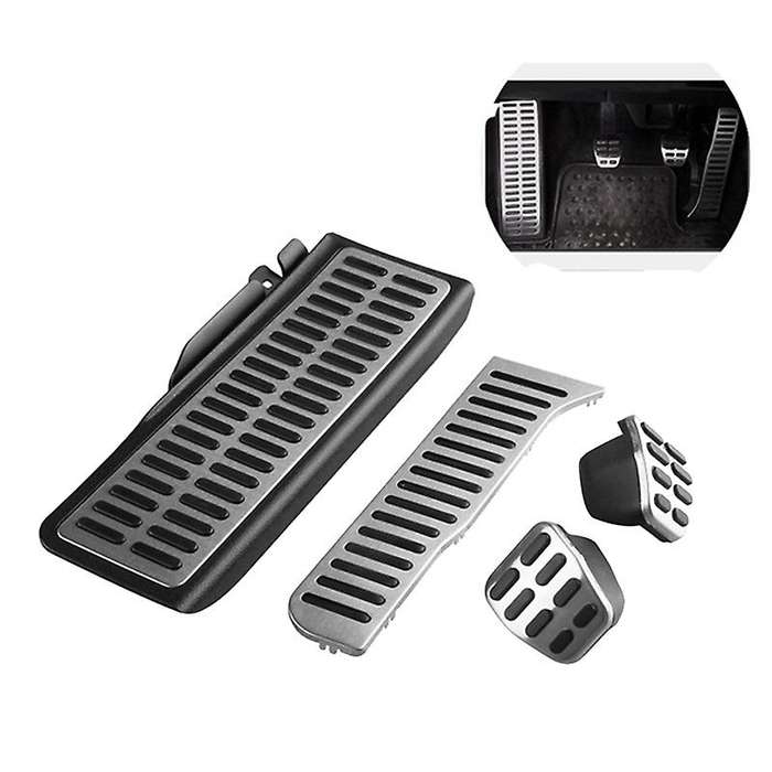 4Pcs Car Stainless Gas Brake Pedal Clutch Pedal for MK5 Golf 5 6