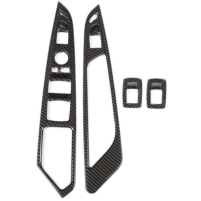 4Pcs Car Window Button Switch Panel Frame Trim Cover for X5 F15 2014-2018 X6 F16 2015-2018 LHD Acces
