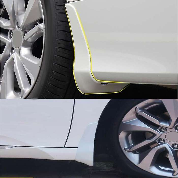 4Pcs Car White Mud Flaps Mudguards Splash Guards for 2018 2019 2020 Accord Sedan 10Th Generation