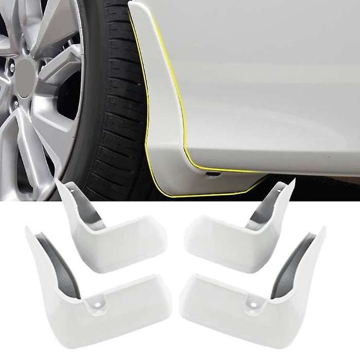 4Pcs Car White Mud Flaps Mudguards Splash Guards for 2018 2019 2020 Accord Sedan 10Th Generation