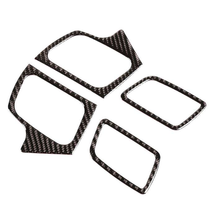 4Pcs Carbon Fiber ABS Central Control Dashboard Side Air Outlet Trim Cover for -V 2016-2019 Car Styl