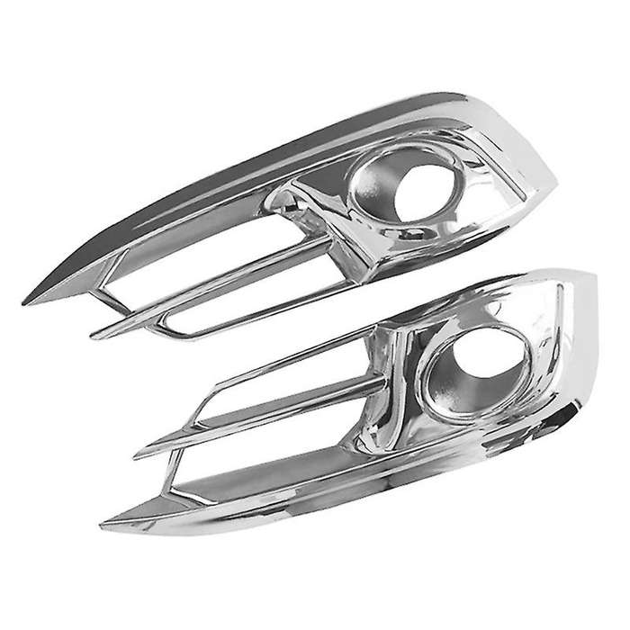 4Pcs Chrome Bumper Front&Rear Fog Light Lamp Cover Grille for 10Th 2016-2019