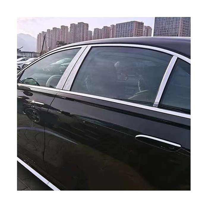 4pcs Chrome Door Window B Pillar Bright Strip for S Class 2014-2020 Exterior Window Center Post Trim