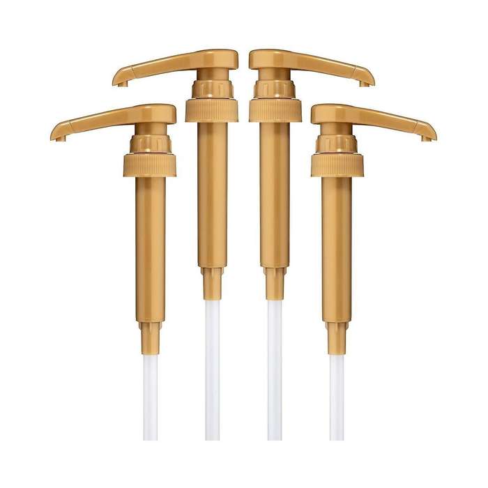 4PCS Coffee Syrup Pump Dispenser Bottle Presser Hand Pump Head for Coffee Flavoring Syrups