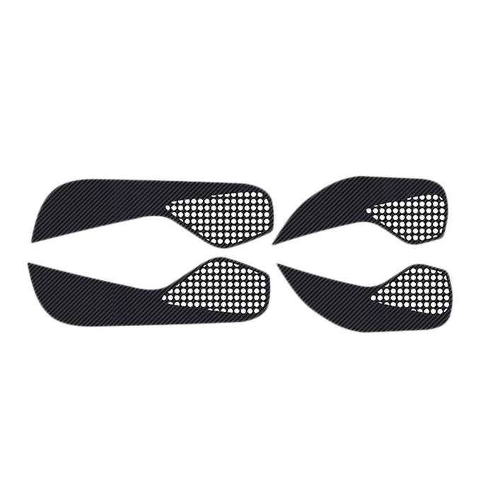 4Pcs Door Anti Kick Mat,Carbon Fiber Door Protector Anti-Kick Mat for A3 Dust Proof Protection Car I