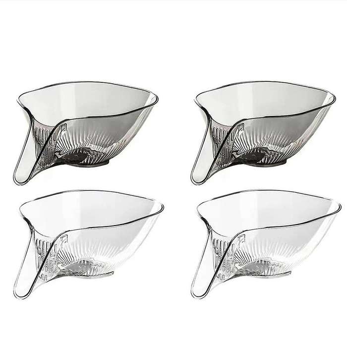 4pcs Drain Basket Kitchen Sink Drain Strainer for Fruits Vegetables Dry and Wet Separation Water Dis