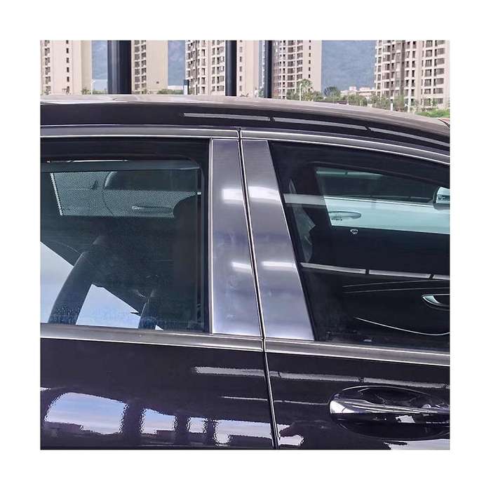 4Pcs Exterior Window B Pillar Bright Strip Stickers for S Class 2021-2023 Center Post Aluminum Trim