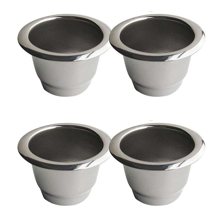 4Pcs for Stainless Steel Refillable Coffee Capsule Coffee Filter Reusable Coffee Pod Reusable Cafe