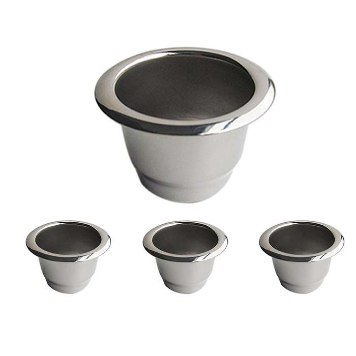 4Pcs for Stainless Steel Refillable Coffee Capsule Coffee Filter Reusable Coffee Pod Reusable Cafe