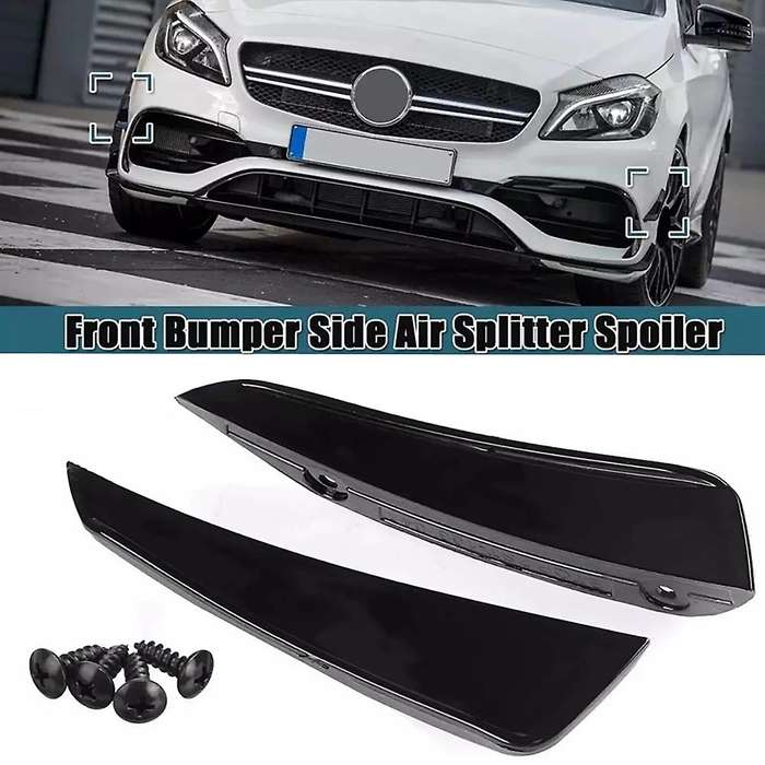 4pcs Front Bumper Side Fog Light Splitter Spoiler for A Class W176 A180 A200 A220 A250 A45 2016-201