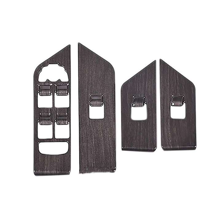 4Pcs Grain Window Lift Button Cover Trim Frame for Evoque 14-17 ABS Material