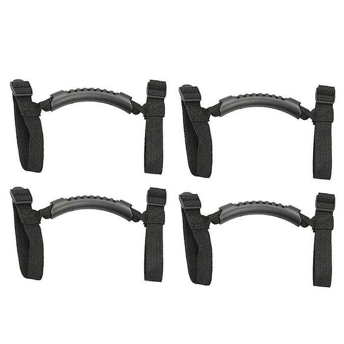 4Pcs Grip Handle for Handles Roll Bar Grab Handles for YJ TJ JK JKU 1987-2020(Black)