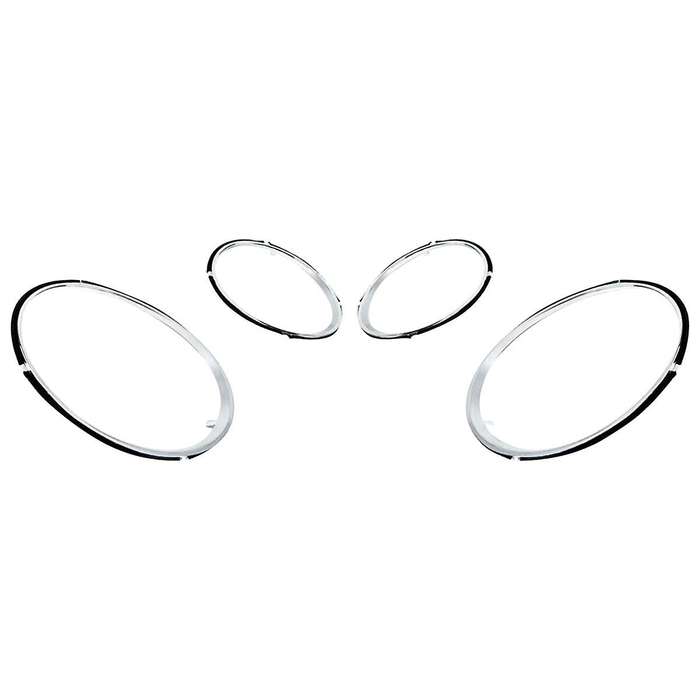 4pcs Headlight Trims Lights Rims Chrome Ring Headlight Frame for Flying Spur 2020-2023 Decorate