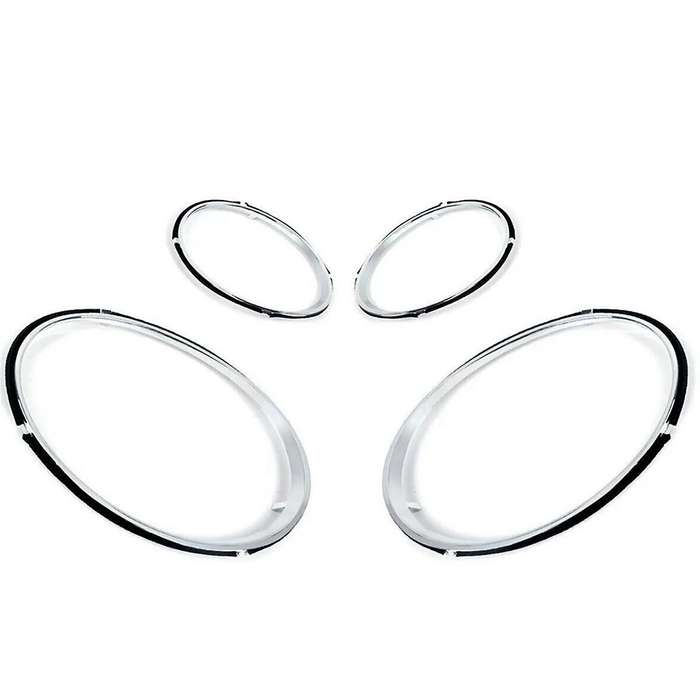 4pcs Headlight Trims Lights Rims Chrome Ring Headlight Frame for Flying Spur 2020-2023 Decorate