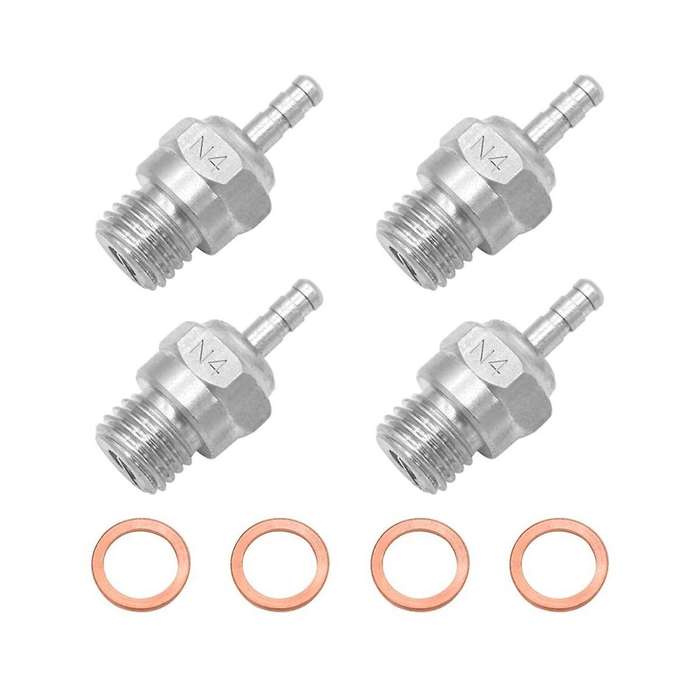 4Pcs Hot Glow Plug N4 Spark Nitro Engine Parts Replace OS for Redcat 1/8 1/10 RC Car Truck