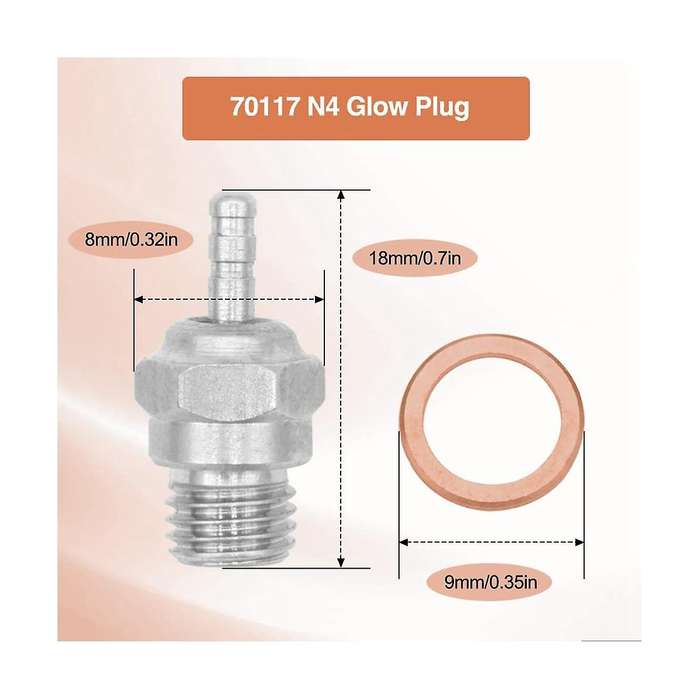 4Pcs Hot Glow Plug N4 Spark Nitro Engine Parts Replace OS for Redcat 1/8 1/10 RC Car Truck