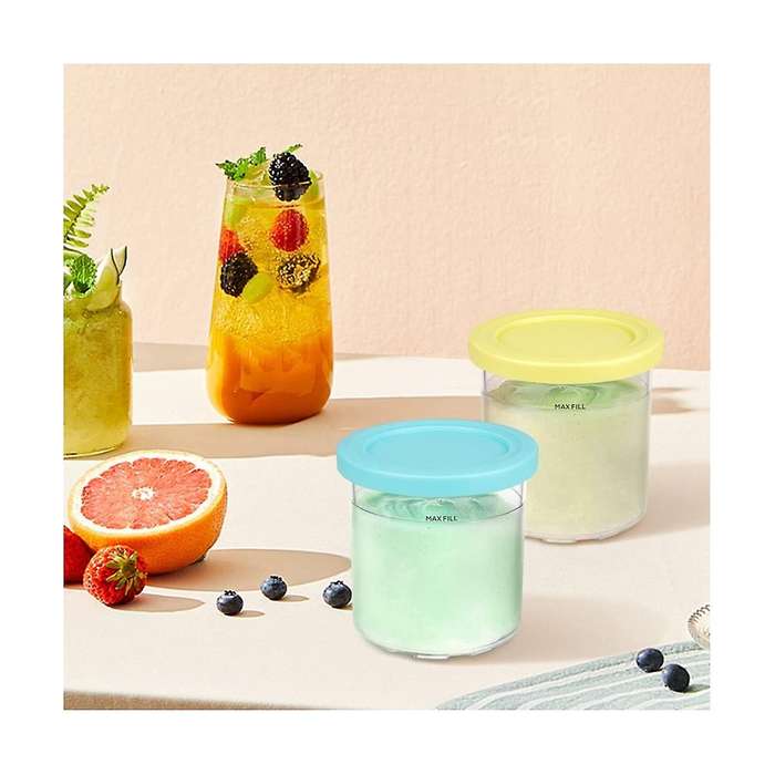 4pcs Ice Cream Pints and Lids for Ninja Creami Nc301 Nc300 Nc299amz Series Ice Cream Storage Contai
