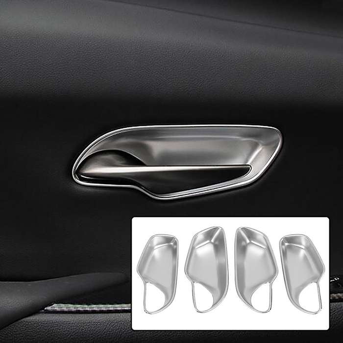 4Pcs Interior Carbon Fiber Car Door Handle Bowl Cover Case Sticker for UX 260H 2019-2021