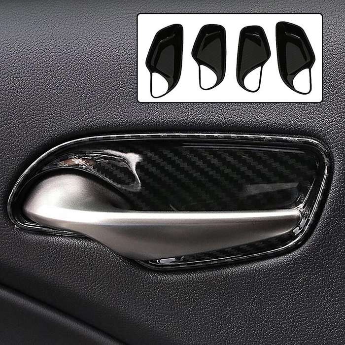 4Pcs Interior Carbon Fiber Car Door Handle Bowl Cover Case Sticker for UX 260H 2019-2021