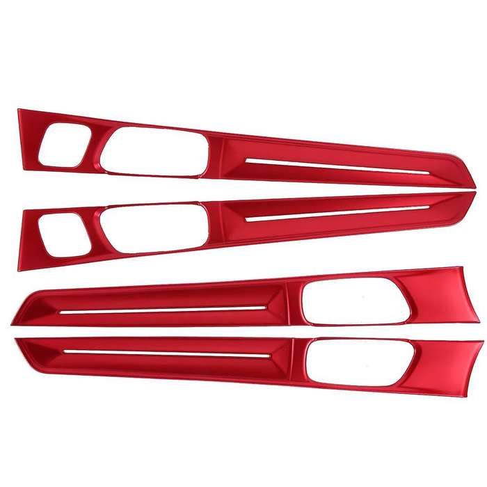 4pcs Interior Door Decorative Strip Cover Trim Decor for 11th 2022 2023 Red Interior Accessories