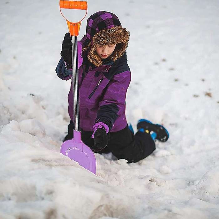 4Pcs Kids Snow Shovel Driveway Car Home Garage - Portable Snow Shovel for Kids Than Metal Snow Shove