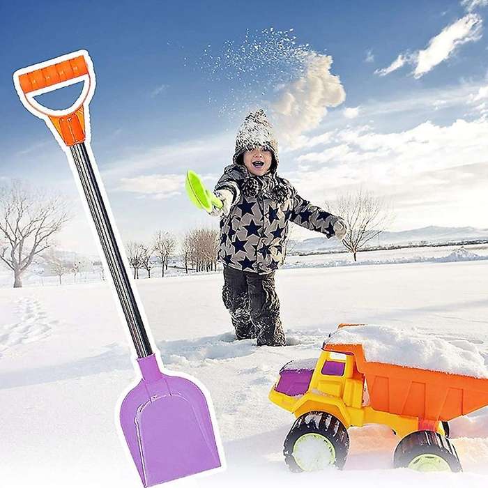 4Pcs Kids Snow Shovel Driveway Car Home Garage - Portable Snow Shovel for Kids Than Metal Snow Shove