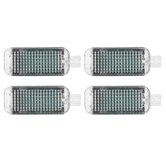 4Pcs LED Footwell Lights Interior Light with Wiring Harness 4E0947415A Fit for  A3 A4 A5 A6 A7 A8 Q3
