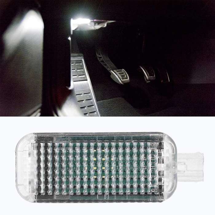 4Pcs LED Footwell Lights Interior Light with Wiring Harness 4E0947415A Fit for  A3 A4 A5 A6 A7 A8 Q3