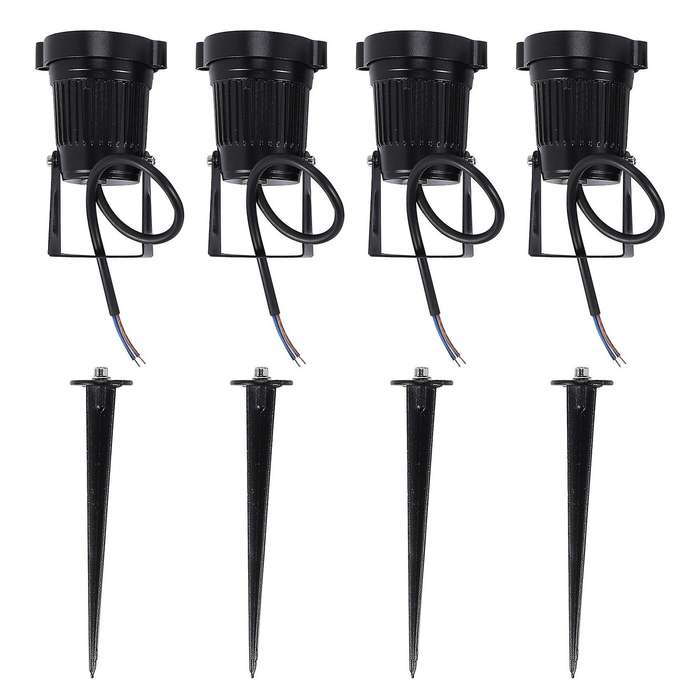 4pcs Landscape Lights 5w Led Garden Lights 12v Path Lights Outdoor Cob Super for Garden Patio Wall