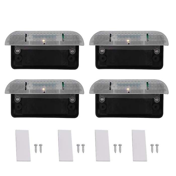 4Pcs LED Solar Path Stair Lights Outdoor Garden Yard Fence Wall Landscape Lamp Solar Light for Stair