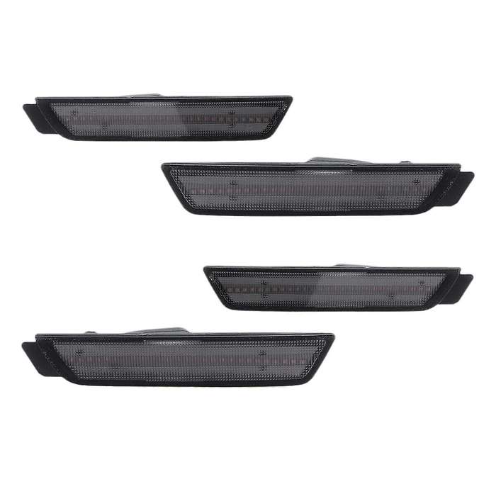 4Pcs LED Side Light Brake Reflector Light 96 SMD LED Indicators for 2010-2015 Turn Signal Light (Amb
