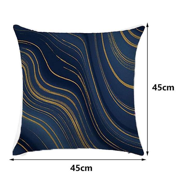 4PCS Marble Pattern Cushion Cover Pillowcase Home Decorative Sofa Square Pillow Cover Bedroom Car D