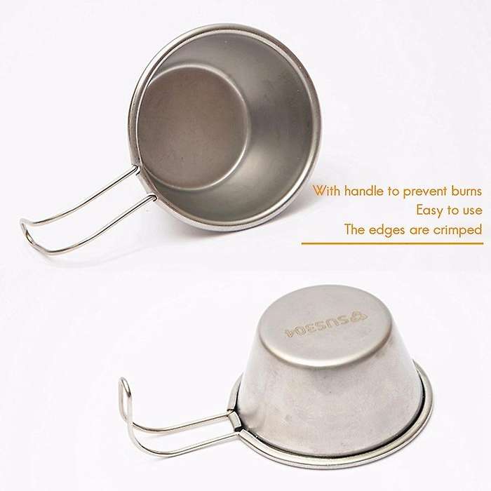 4Pcs Mini Wine Glass 50Ml Outdoor Stainless Steel Portable Mini Cup Small Coffee Cup for Picnic Camp