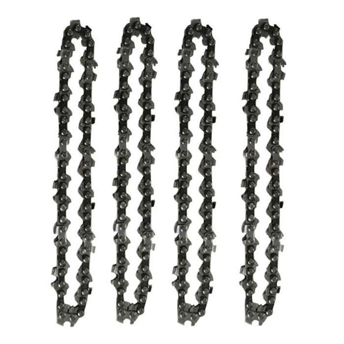 4pcs Mini Chainsaw Chain 4 Inch Guide Saw Chain 1/4 Lp Pitch, 28 Sections for Electric Protable Han