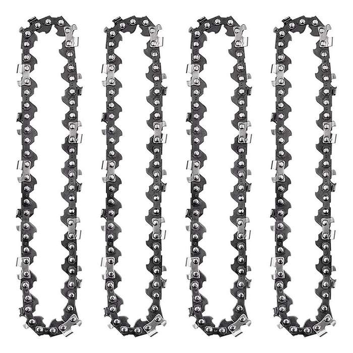 4pcs Mini Chainsaw Chain 4 Inch Guide Saw Chain 1/4 Lp Pitch, 28 Sections for Electric Protable Han