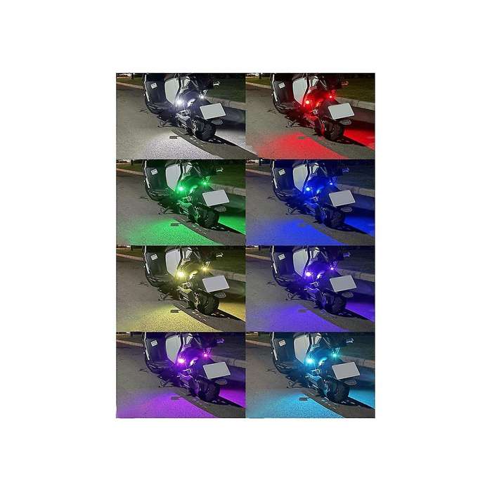 4pcs Motorcycle Led Warning Light Universal Mini Signal Light Drone with Controller Strobe Light 8