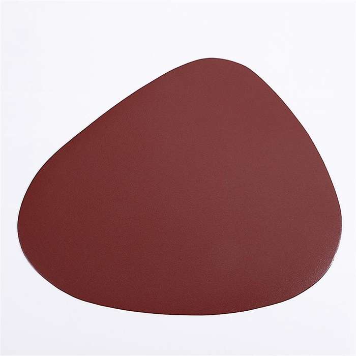 4pcs Placemats for Table Waterproof Non- Coaster Leather Place Kitchen Accessories,black