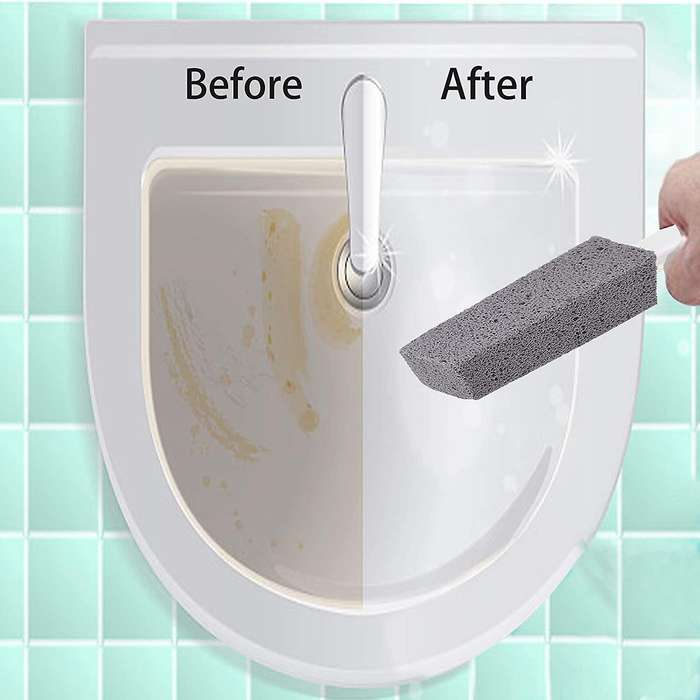 4Pcs Pumice Cleaning Stone with Handle Toilet Cleaning Tool for Grill Kitchen Bath Pool Household Cl